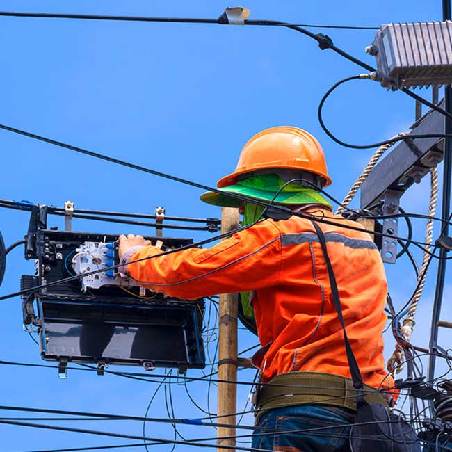 High-Tension Overhead Powerline Corridor